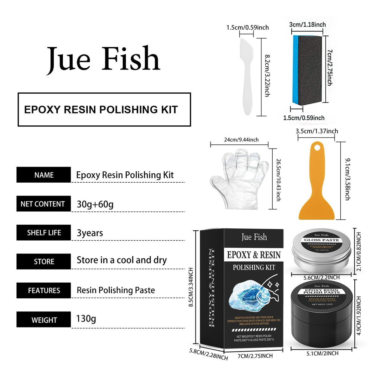 Epoxy Resin Polishing Set 1 Set-1box