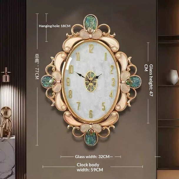 Shell-shaped Wall Clock Home Decor Clock Fashionable And Modern Timepiece