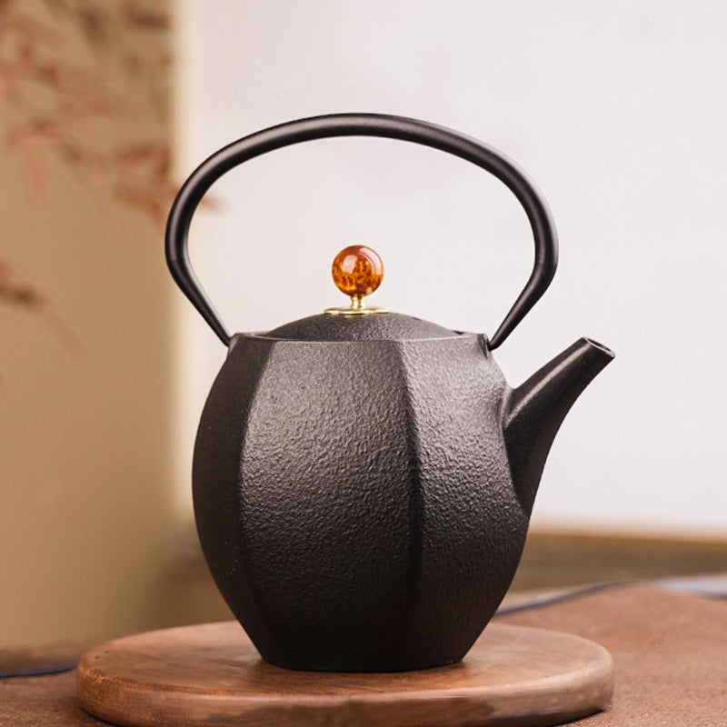 Cast Iron Teapot Bright Enamel Inner Wall Kettle