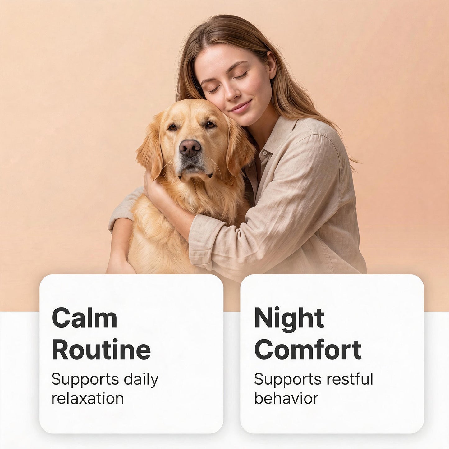 Kriath Dog Calming Chewable Tablets, Universal For Puppies And Adult Dogs, Daily Emotional Soothing And Nutritional Supplement Tablets For Pets