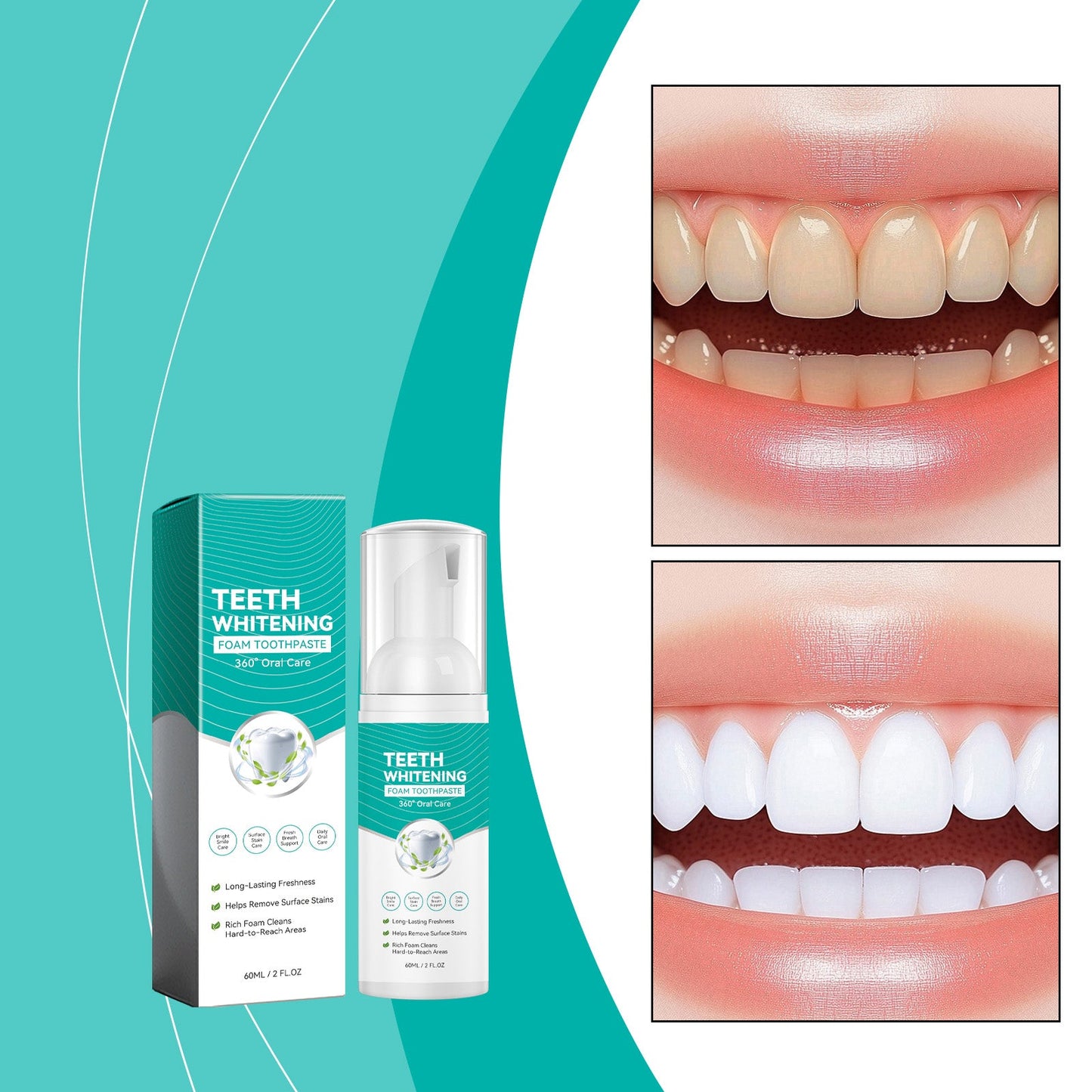 Whitening Foam Toothpaste 60ml  1box