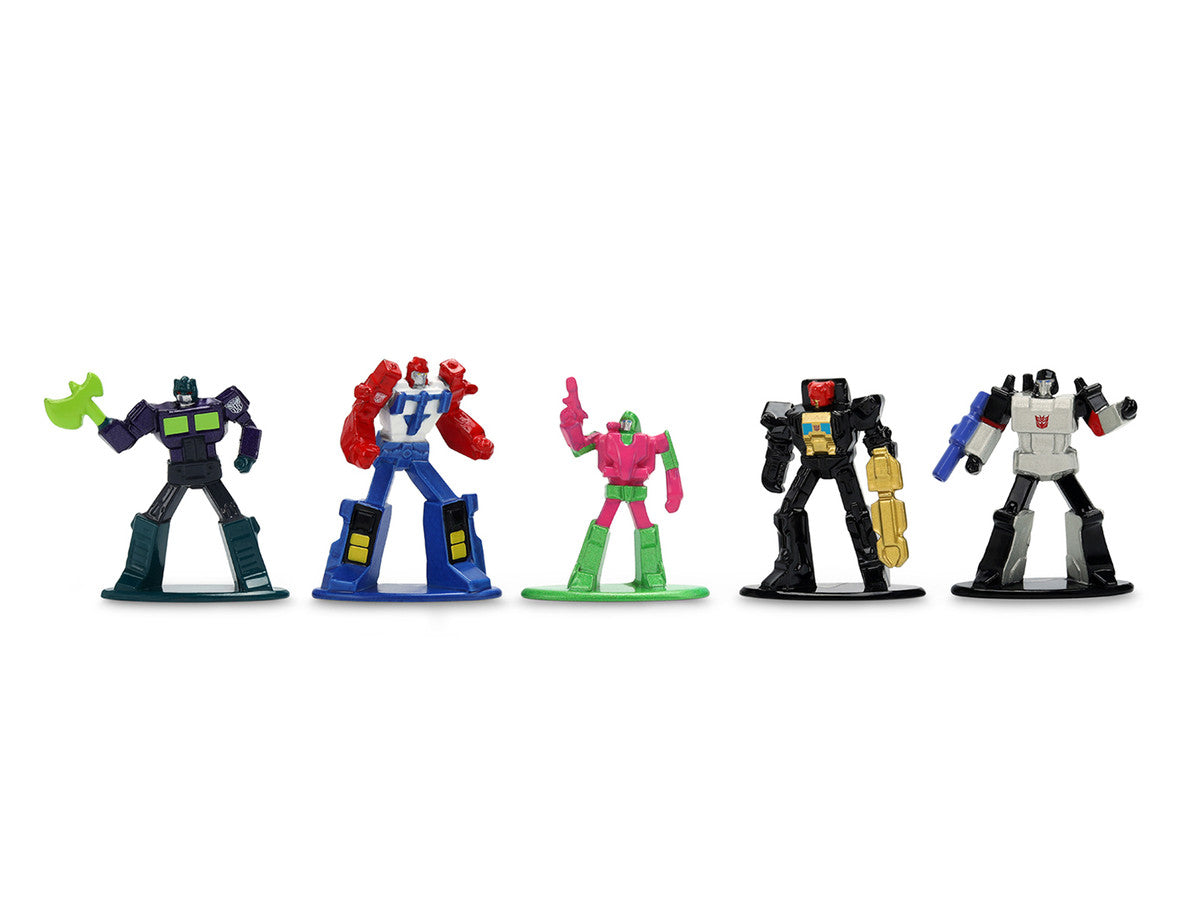 Set of 12 Diecast Figures "Transformers" Franchise "Nano Metalfigs" Series Diecast Models by Jada