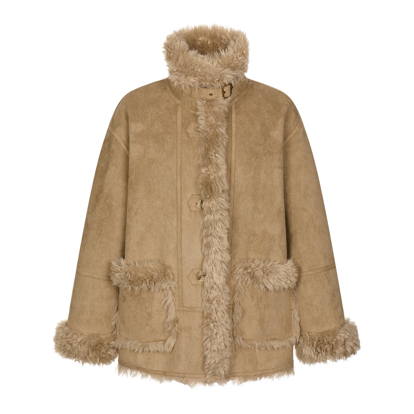 Womens Thickened Lambswool Coat For Autumn And Winter