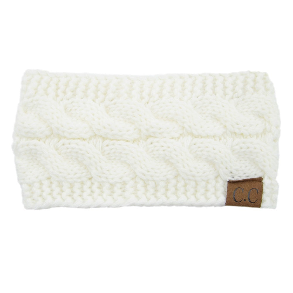 European And American Knitted Hairband Wool Variegated