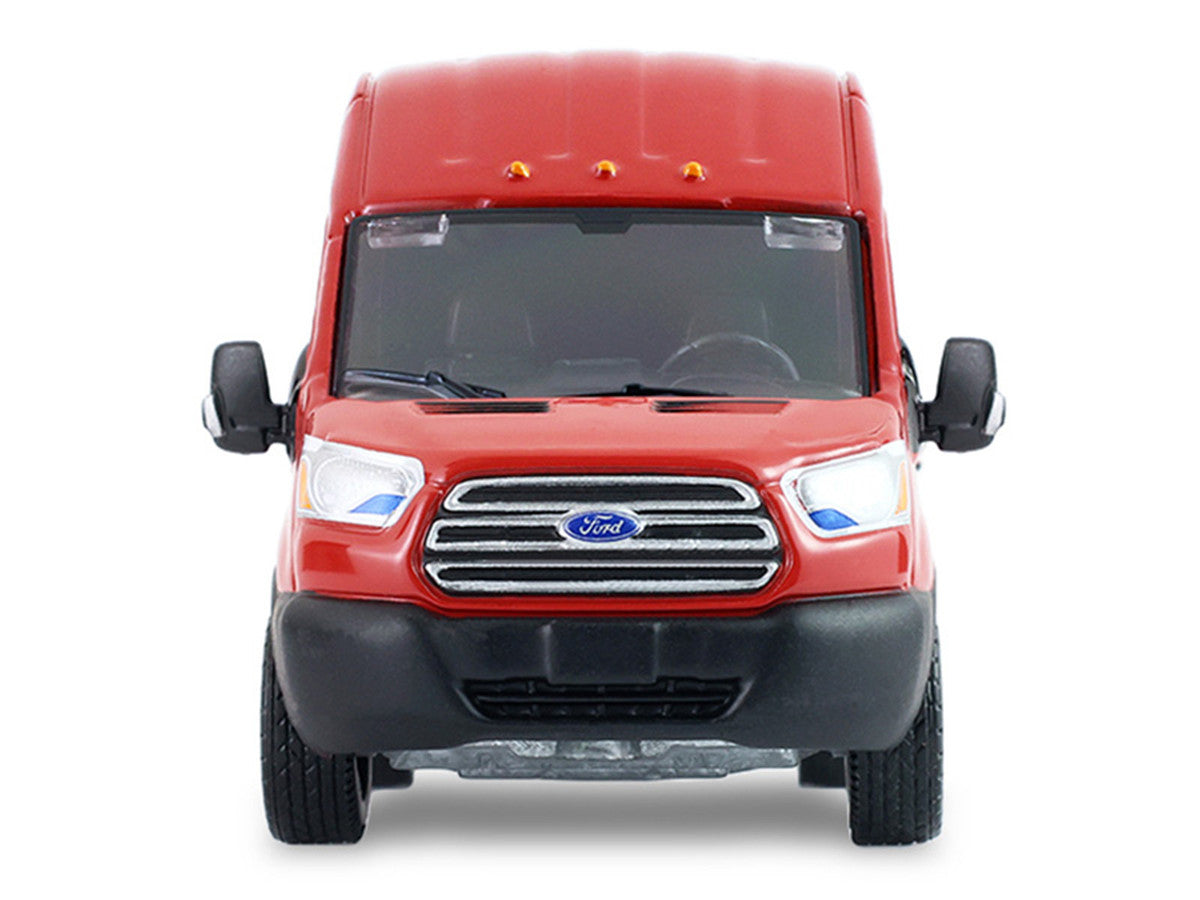 2019 Ford Transit LWB High Roof Van "Hobby Shop Auto Mechanic - Mobile Mechanic" Red with Car Jack and Battery "The Hobby Shop" Series 17 1/64 Diecast Model Car by Greenlight