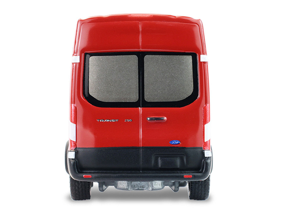 2019 Ford Transit LWB High Roof Van "Hobby Shop Auto Mechanic - Mobile Mechanic" Red with Car Jack and Battery "The Hobby Shop" Series 17 1/64 Diecast Model Car by Greenlight
