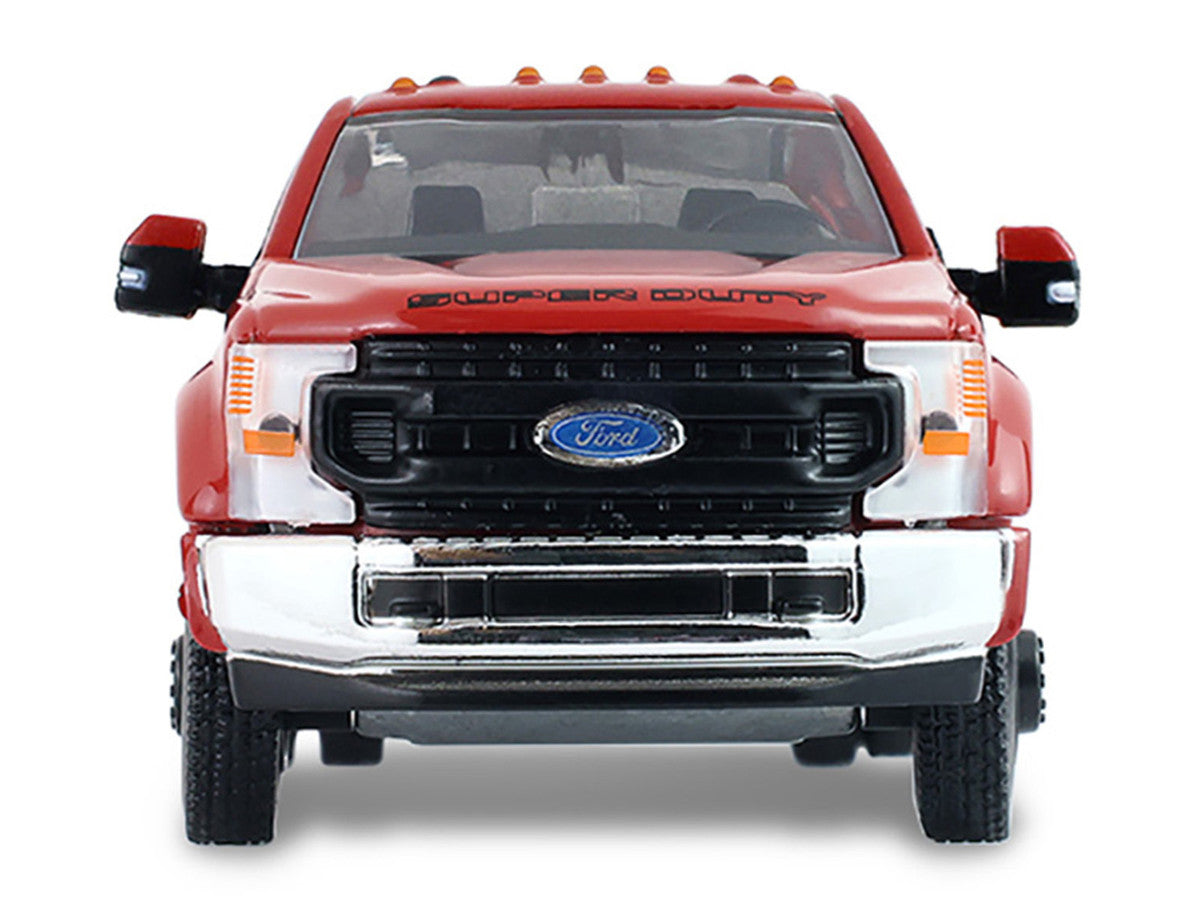 2022 Ford F-450 Dually Pickup Truck "Hobby Shop Auto Mechanic" Red with Mechanic Figure "The Hobby Shop" Series 17 1/64 Diecast Model Car by Greenlight