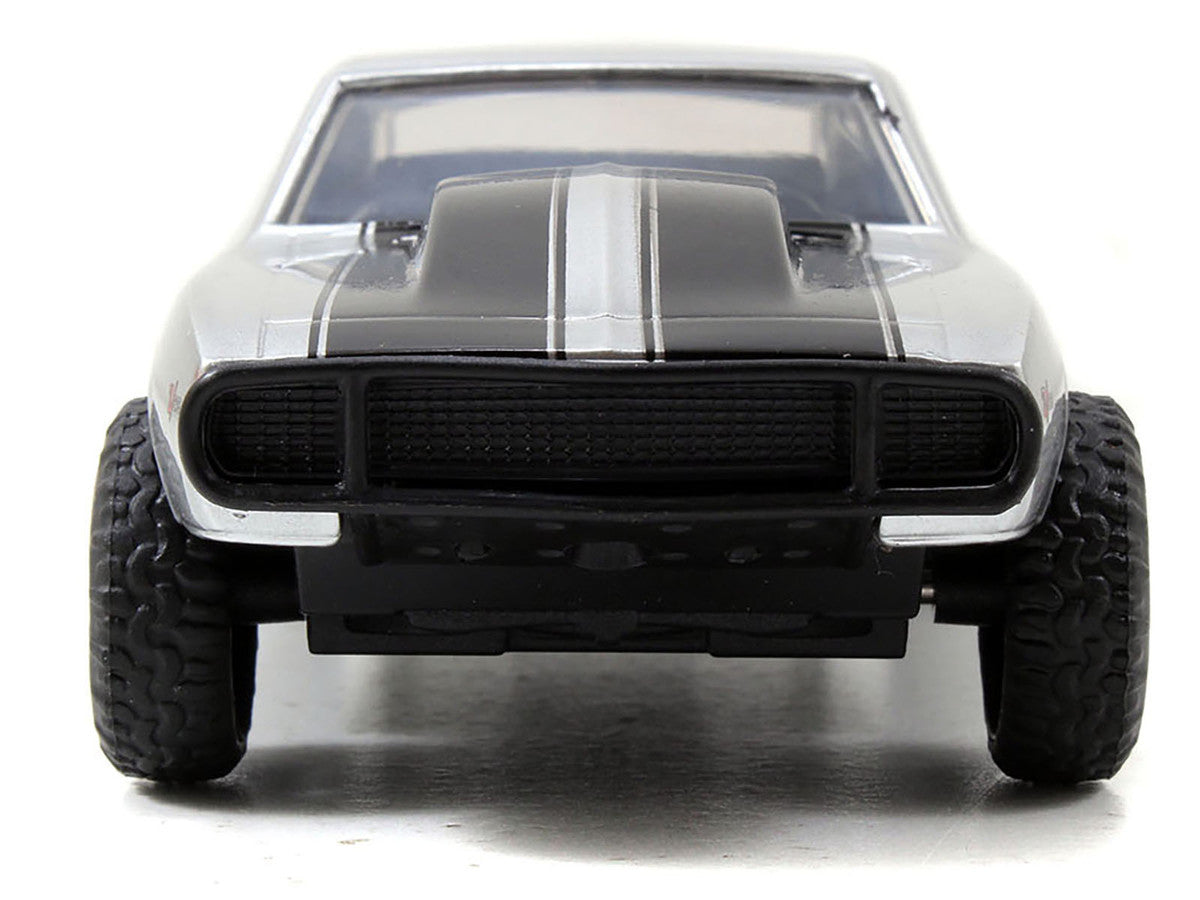Roman's Chevrolet Camaro Z/28 Silver with Black Stripes "Fast & Furious 7" (2015) Movie 1/32 Diecast Model Car by Jada
