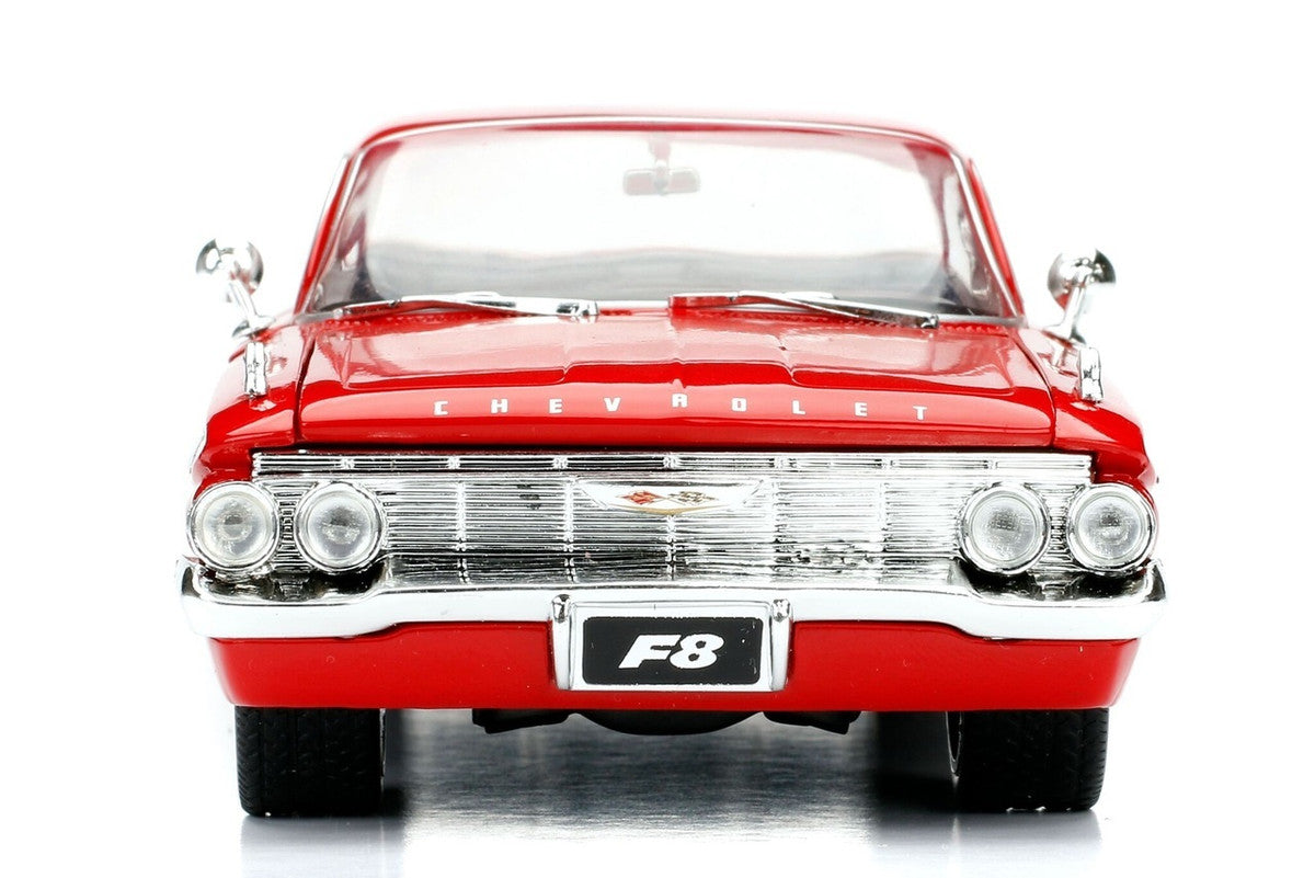 Dom's Chevrolet Impala Red "Fast & Furious F8: The Fate of the Furious" (2017) Movie "25 Years of Fast & Furious" Series 1/24 Diecast Model Car by Jada