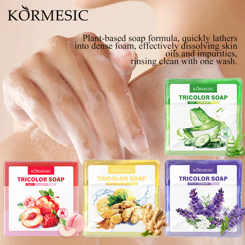 KORMESIC Aloe Vera & Cucumber & Tea Tree Tri-colour Soap FT 120g