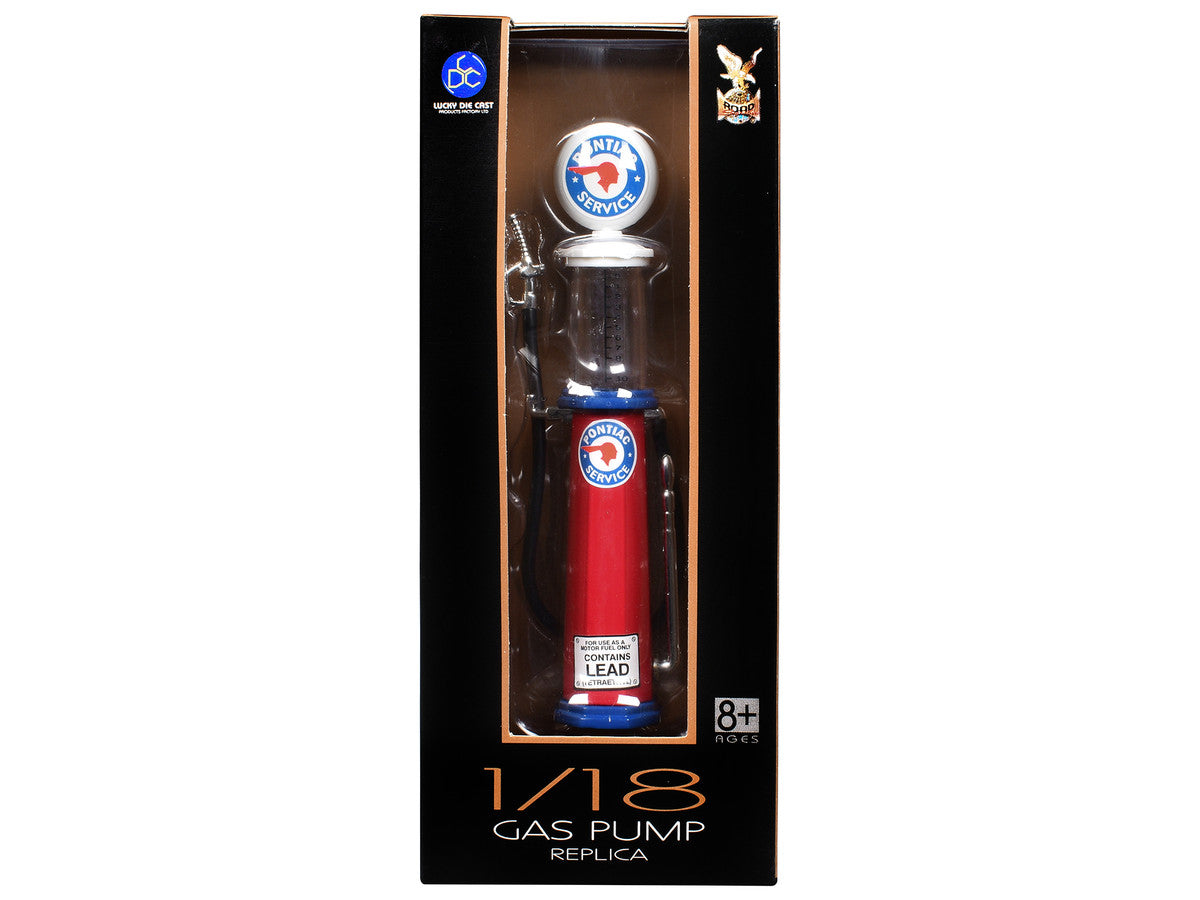 Pontiac Gasoline Vintage Gas Pump Cylinder 1/18 Diecast Replica by Road Signature