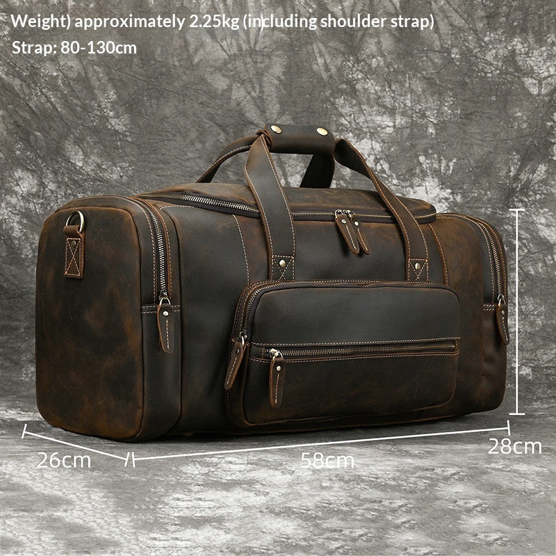 Men's Genuine Leather Handbag Large-Capacity Crossbody Bag