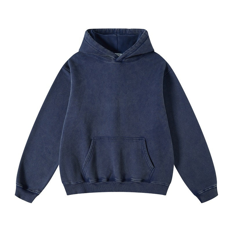 Women's Loose Retro Fleece Hooded Sweatshirt