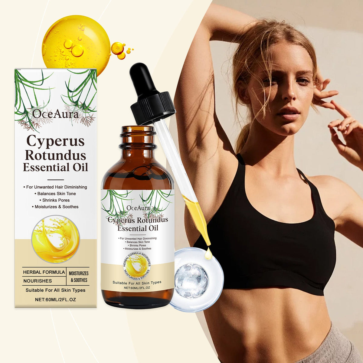 Herbal Hair Removal Care Oil 60ml 1 Box