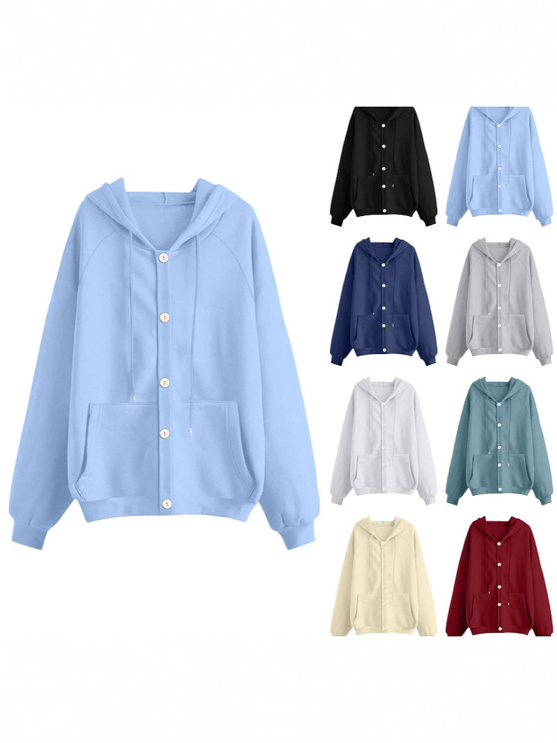 European And American  Fashion Autumn And Winter Jackets Women's Casual Cardigan Sweatshirt Jackets