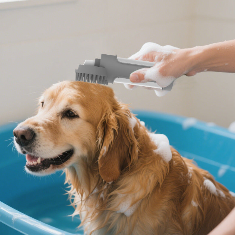 Pet Bath Brush Multifunctional Foam Bath Integrated Silicone Rubbing Bath Brush Cat And Dog Cleaning Artifact Massage Brush Pets Products