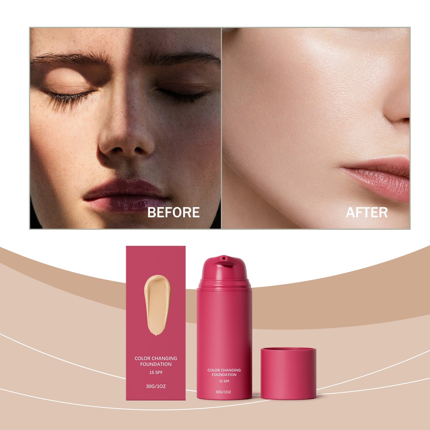 Thermo-responsive Color Adjusting Foundation Natural Shade