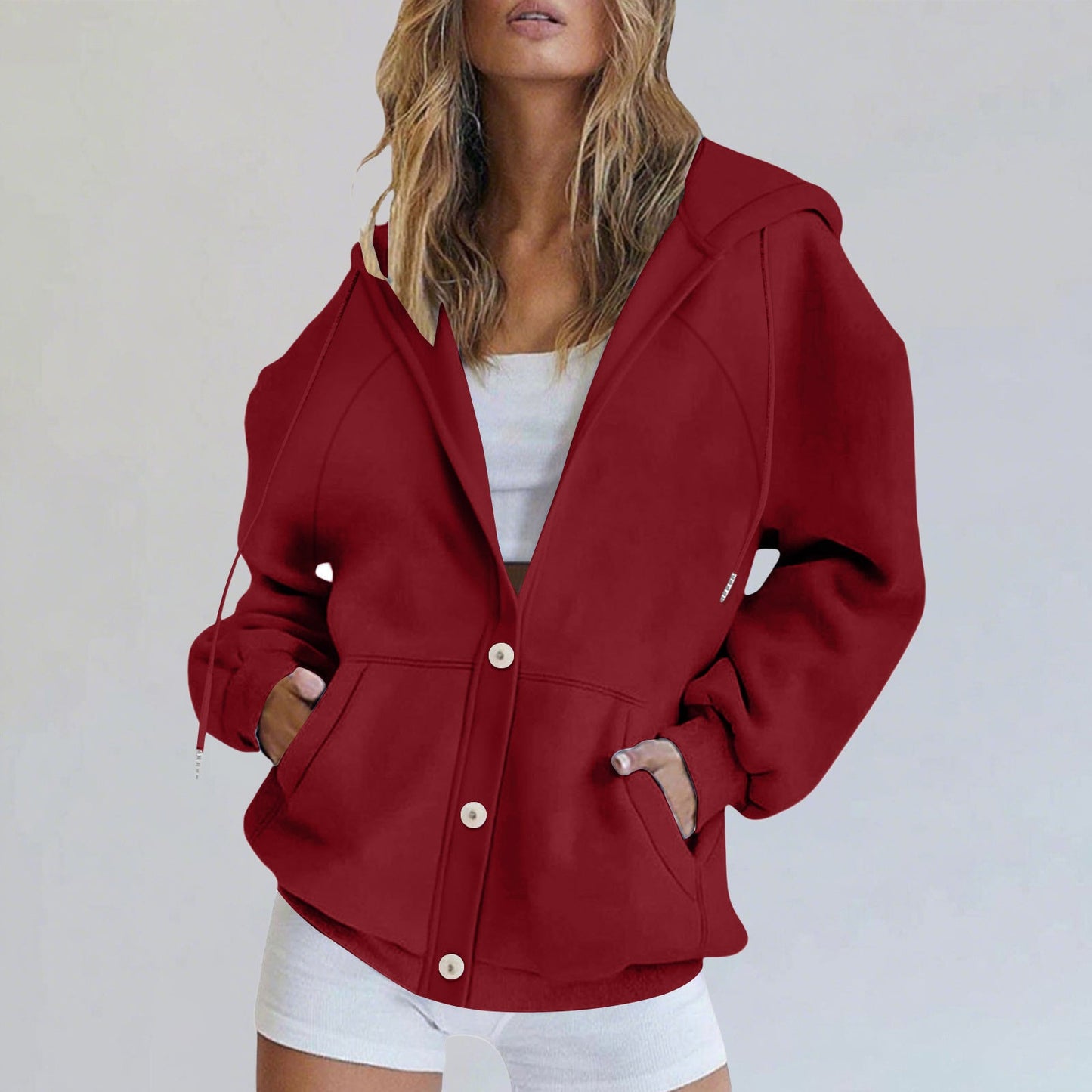 European And American  Fashion Autumn And Winter Jackets Women's Casual Cardigan Sweatshirt Jackets