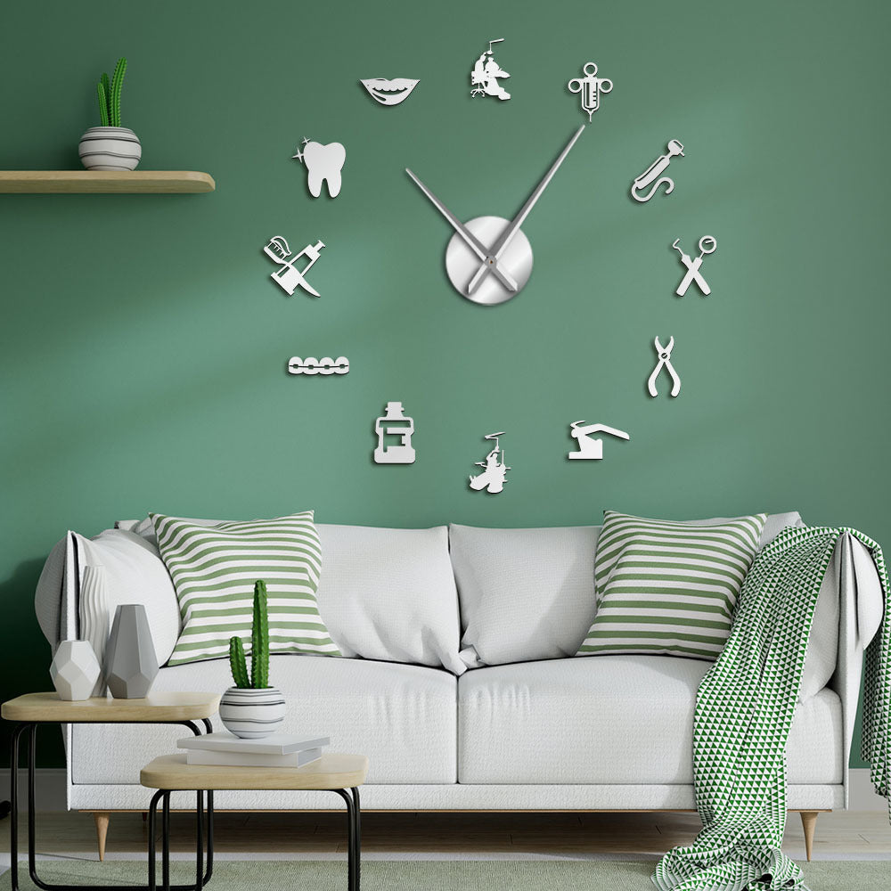 Home Creative DIY Acrylic Mirror Wall Clock