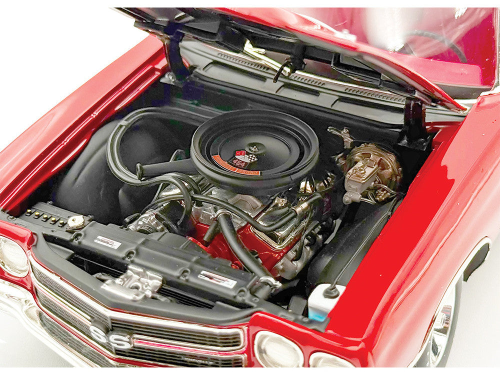 454 LS6 Engine and Transmission Replica from "1970 Chevrolet Chevelle SS" 1/18 Model by ACME