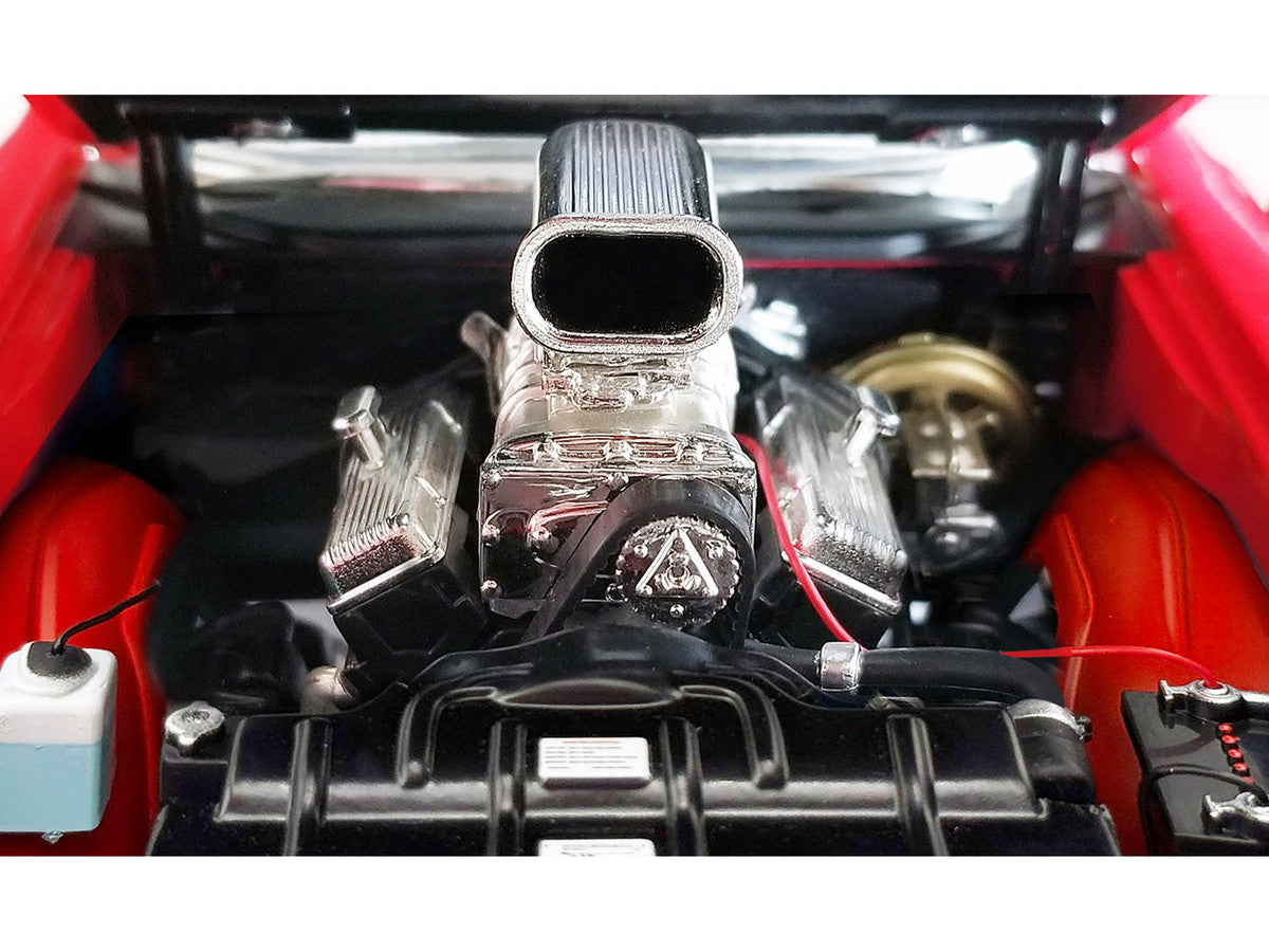 Blown 455 Engine and Transmission Replica from "1970 Oldsmobile 442 W30 W-Machine" 1/18 Model by ACME