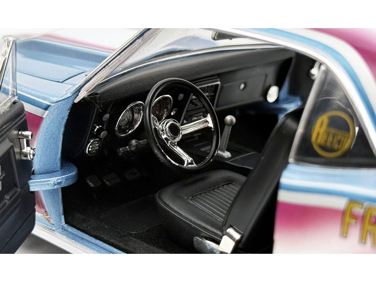 1967 Chevrolet Camaro "Mr. Bardahl Drag Car" Blue Metallic with Red and White Graphics Limited Edition to 312 pieces Worldwide 1/18 Diecast Model Car by ACME