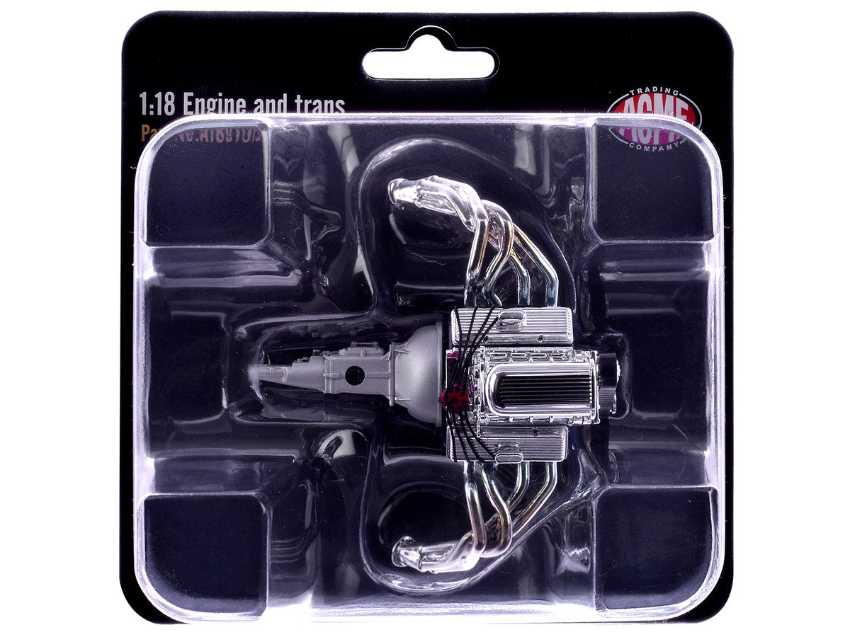 Blown 427 Engine & Transmission Replica from "1957 Chevrolet 150 Gasser" 1/18 Model by ACME