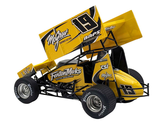 Winged Sprint Car #19 Brent Marks "Fenton Marks Racing" (2026) 1/18 Diecast Model Car by ACME