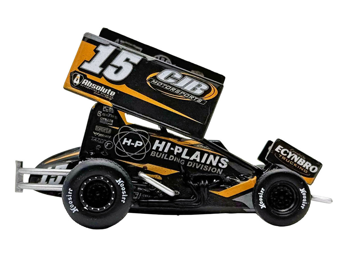 Winged Sprint Car #15 Donny Schatz "CJB Motorsports - Hi-Plains Building Division" Black (2026) 1/50 Diecast Model Car by ACME