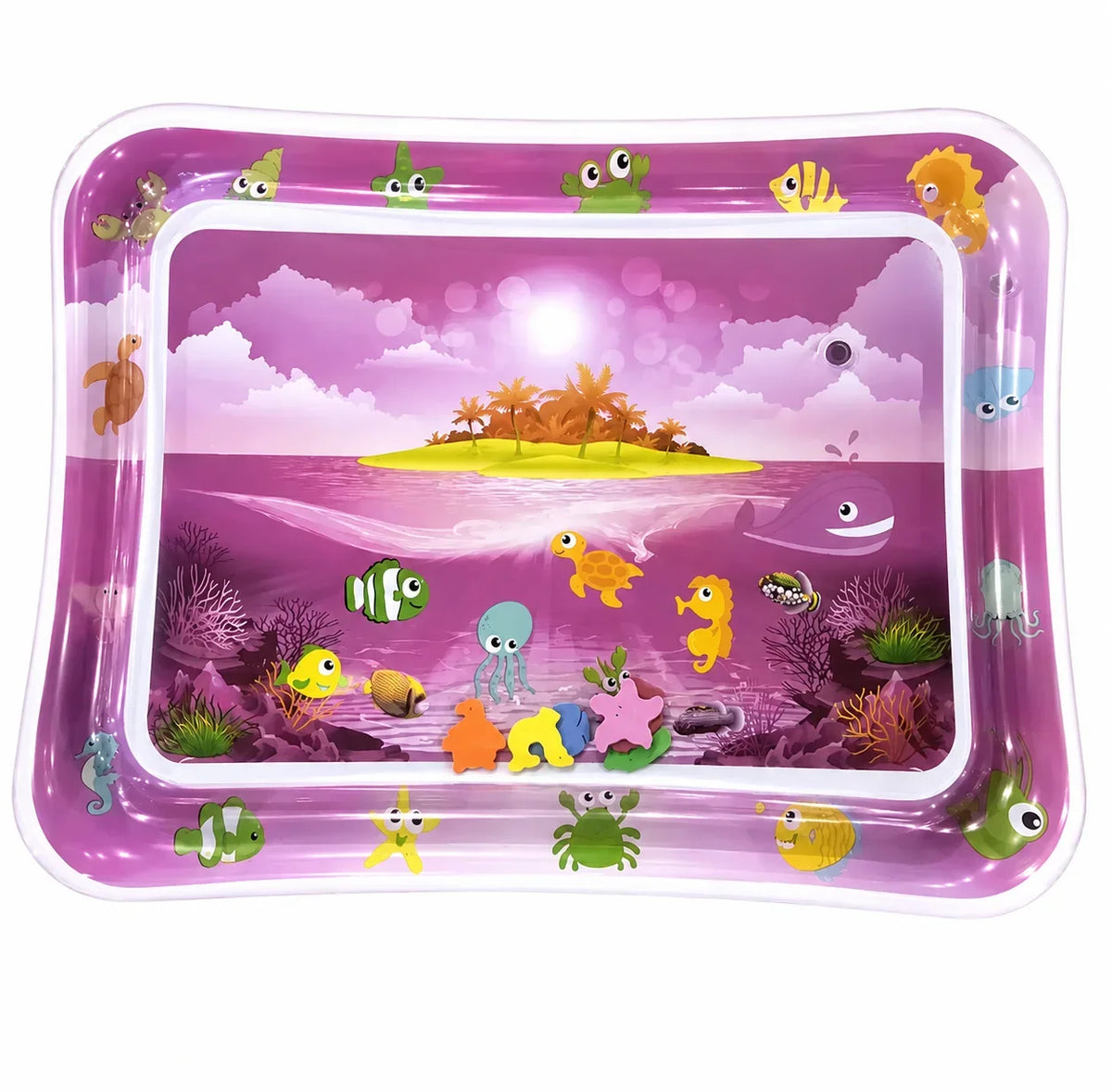 1PC Pet Water Play Mat Interactive Cat Toy Inflatable Sensory Splash Mat for Cats Dogs Indoor Enrichment Exercise Training Toy