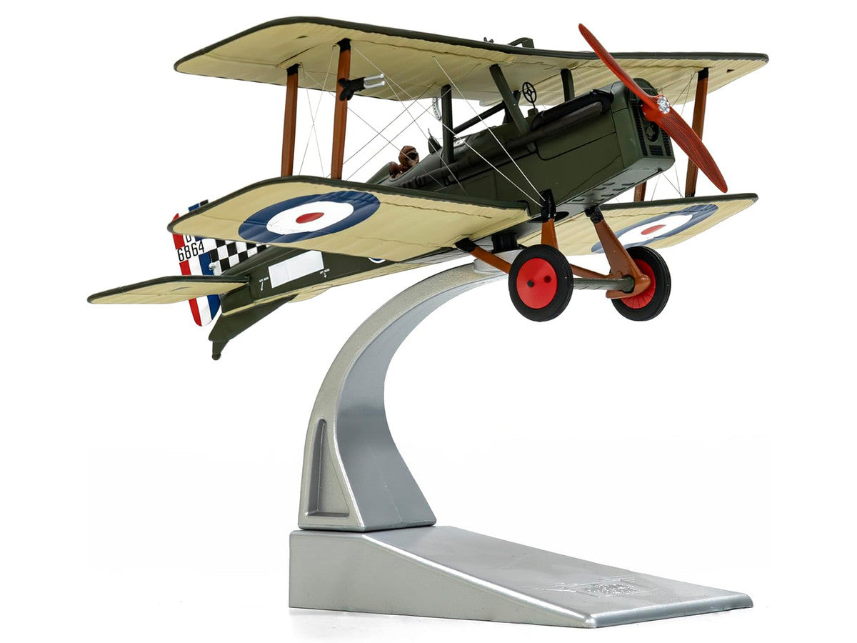 Royal Aircraft Factory SE5a Biplane Aircraft "D6864 Major Keith Logan Caldwell No. 74 Squadron Clairmarais South Aerodrome" (1918) Royal Air Force "The Aviation Archive" Series 1/48 Diecast Model by Corgi