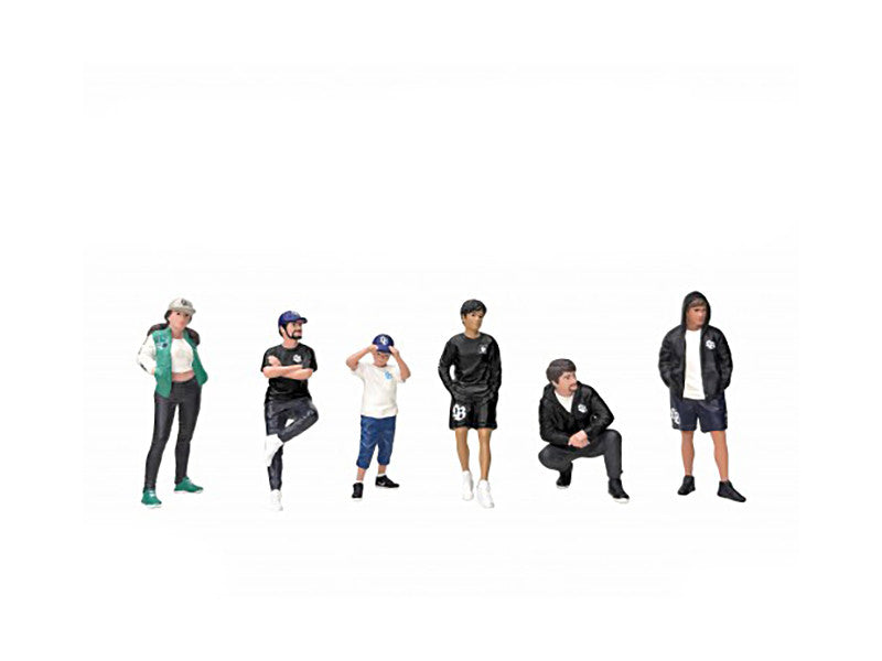 "LB Nation" 6 piece Figure Set for 1/18 Scale Models by American Diorama