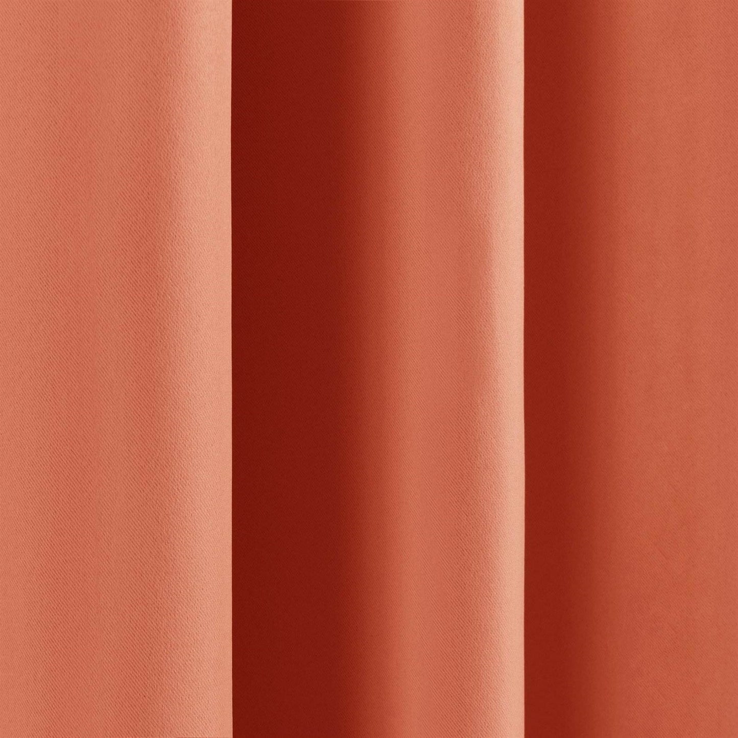 52 x 84 inch Solid Orange Apricot Thermal Blackout Curtain Panels - Set of 2