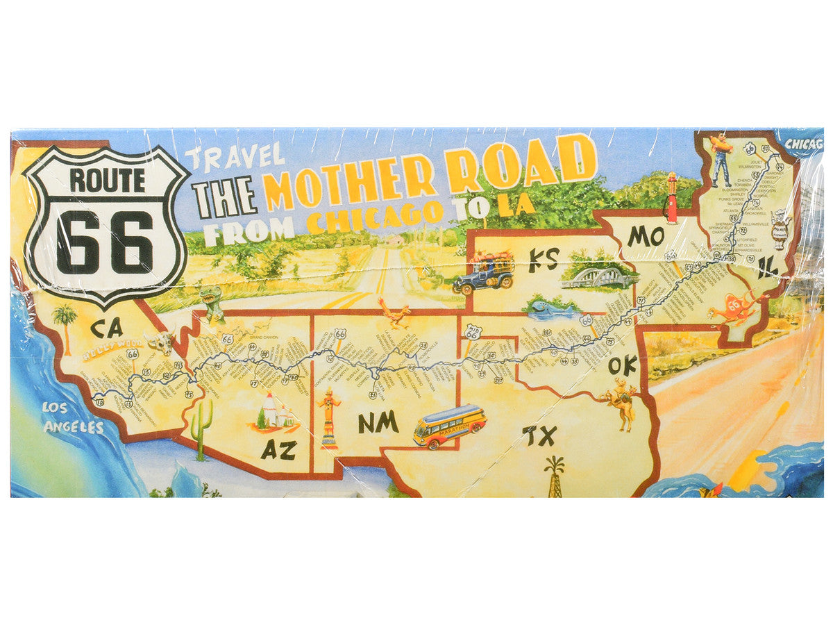 Skill 3 Model Kit 1955 Chevrolet Bel Air Hardtop "Route 66" 1/25 Scale Model by Atlantis