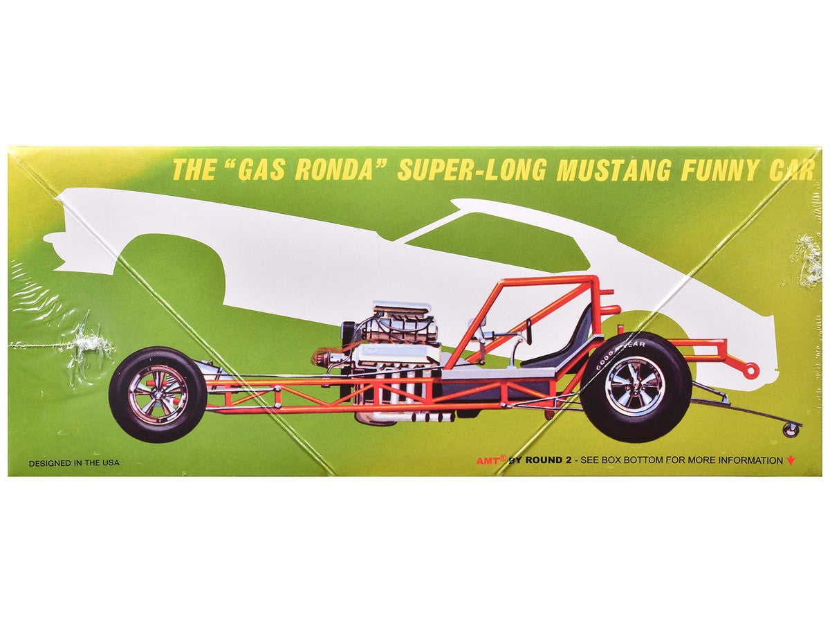 Skill 2 Model Kit 1969 Ford Mustang Longnose Funny Car "Gas Ronda" 1/25 Scale Model by AMT