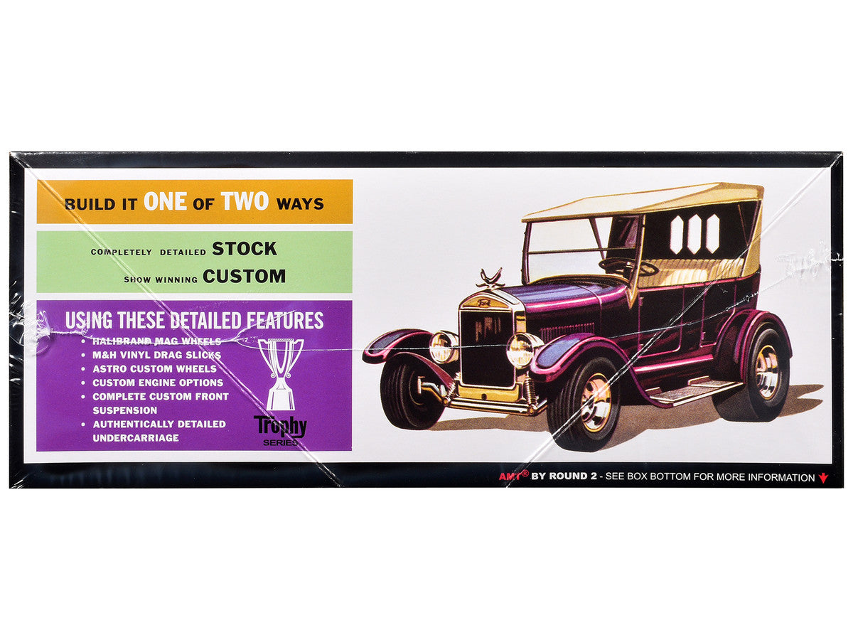 Skill 2 Model Kit 1927 Ford Model T Touring 2 in 1 Kit 1/25 Scale Model by AMT