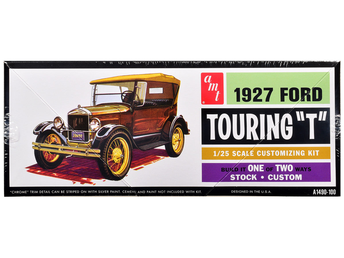 Skill 2 Model Kit 1927 Ford Model T Touring 2 in 1 Kit 1/25 Scale Model by AMT