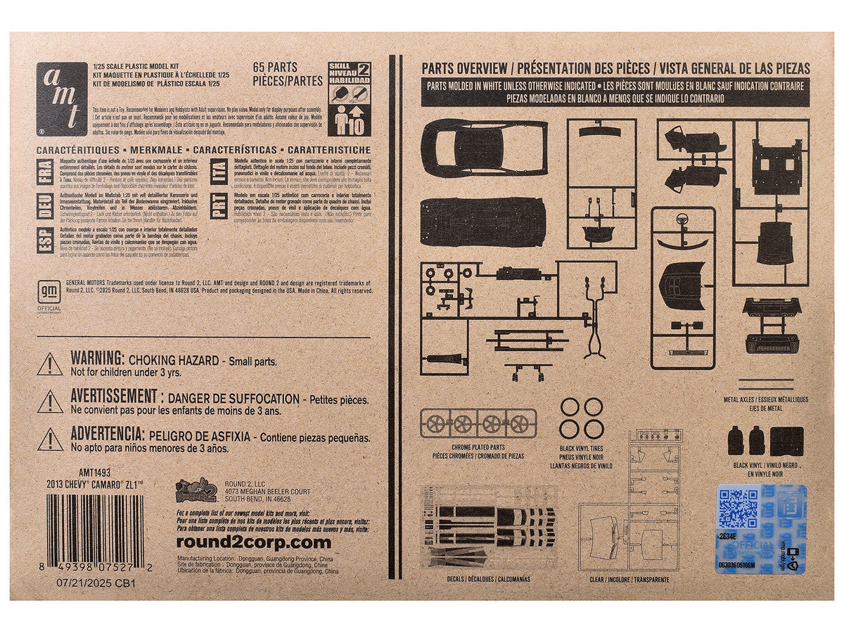 Skill 2 Model Kit 2013 Chevrolet Camaro ZL1 1/25 Scale Model by AMT