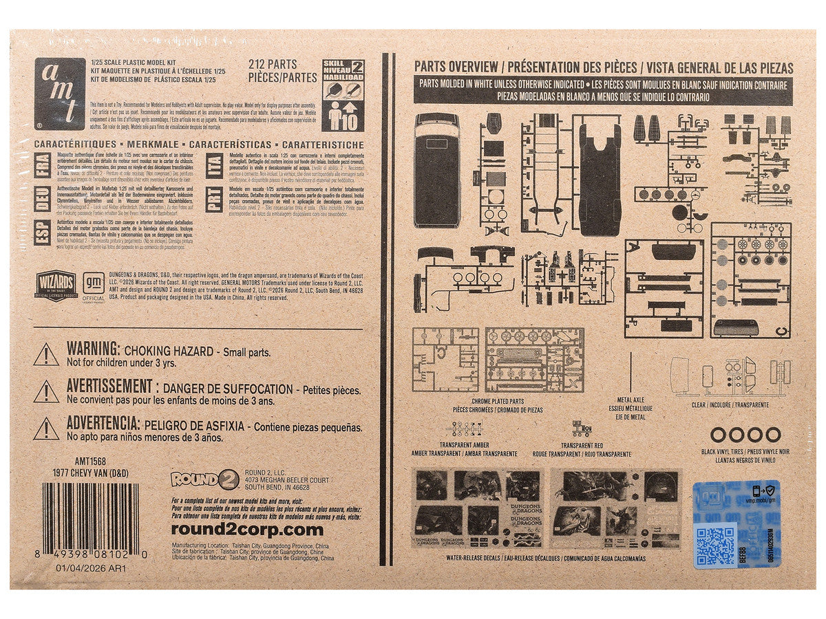 Skill 2 Model Kit 1977 Chevrolet Custom Van "Dungeons & Dragons" 1/25 Scale Model by AMT