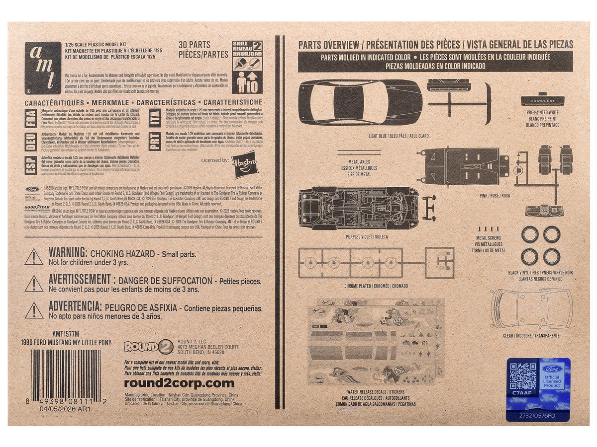 Skill 2 Model Kit 1996 Ford Mustang GT "My Little Pony" 1/25 Scale Model by AMT