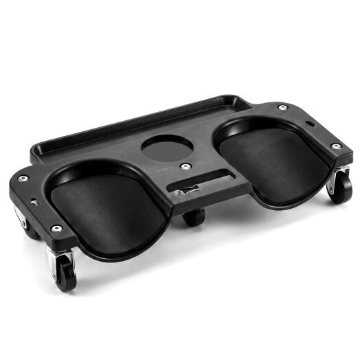 Rolling Knee Creeper with 360 Swivel Casters Lightweight Kneeling Pads-Black