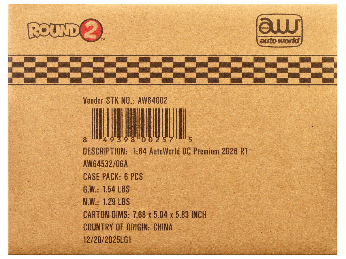 Auto World Premium 2026 Release 1 Set A of 6 pieces 1/64 Diecast Model Cars by Auto World