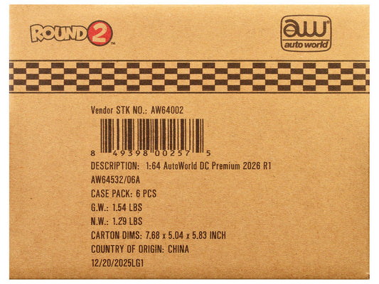 Auto World Premium 2026 Release 1 Set A of 6 pieces 1/64 Diecast Model Cars by Auto World