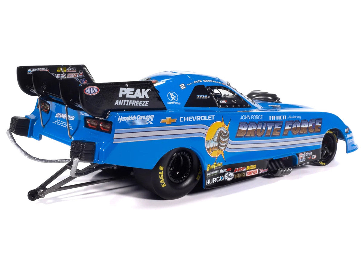 Chevrolet Camaro SS NHRA Funny Car Jack Beckman "Brute Force Tribute" (2025) "John Force Racing" Limited Edition 1/24 Diecast Model by Auto World