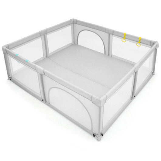 Wooden Baby Walker and Large Infant Playpen Bundle