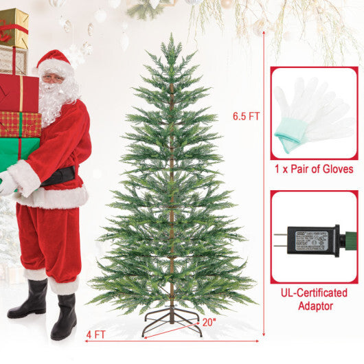 6.5FT Pre-Lit Christmas Tree & Beige Kids Recliner Chair Set  Cozy Holiday Bundle