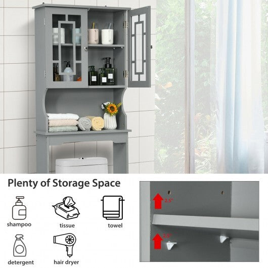 Bathroom Spacesaver Over the Toilet Door Storage Cabinet