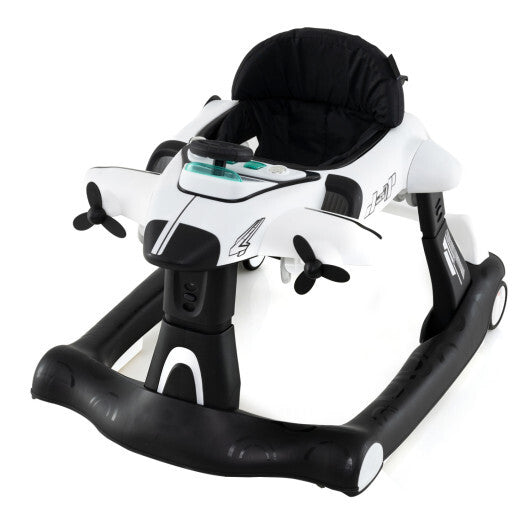 6-in-1 Baby Walker with Wheels and Detachable Play Platform for Kids Aged 6-18 Months Old-Red