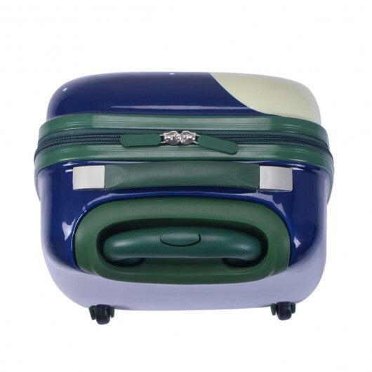 2 Pieces 12 Inch and 16 Inch Kids Carry on Suitcase Rolling Backpack School Luggage Set-Elephant - Color: Dark Blue