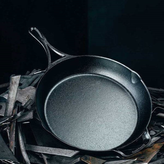 Black 2 Piece Lightweight Cast Iron Skillet Set -  Made in USA